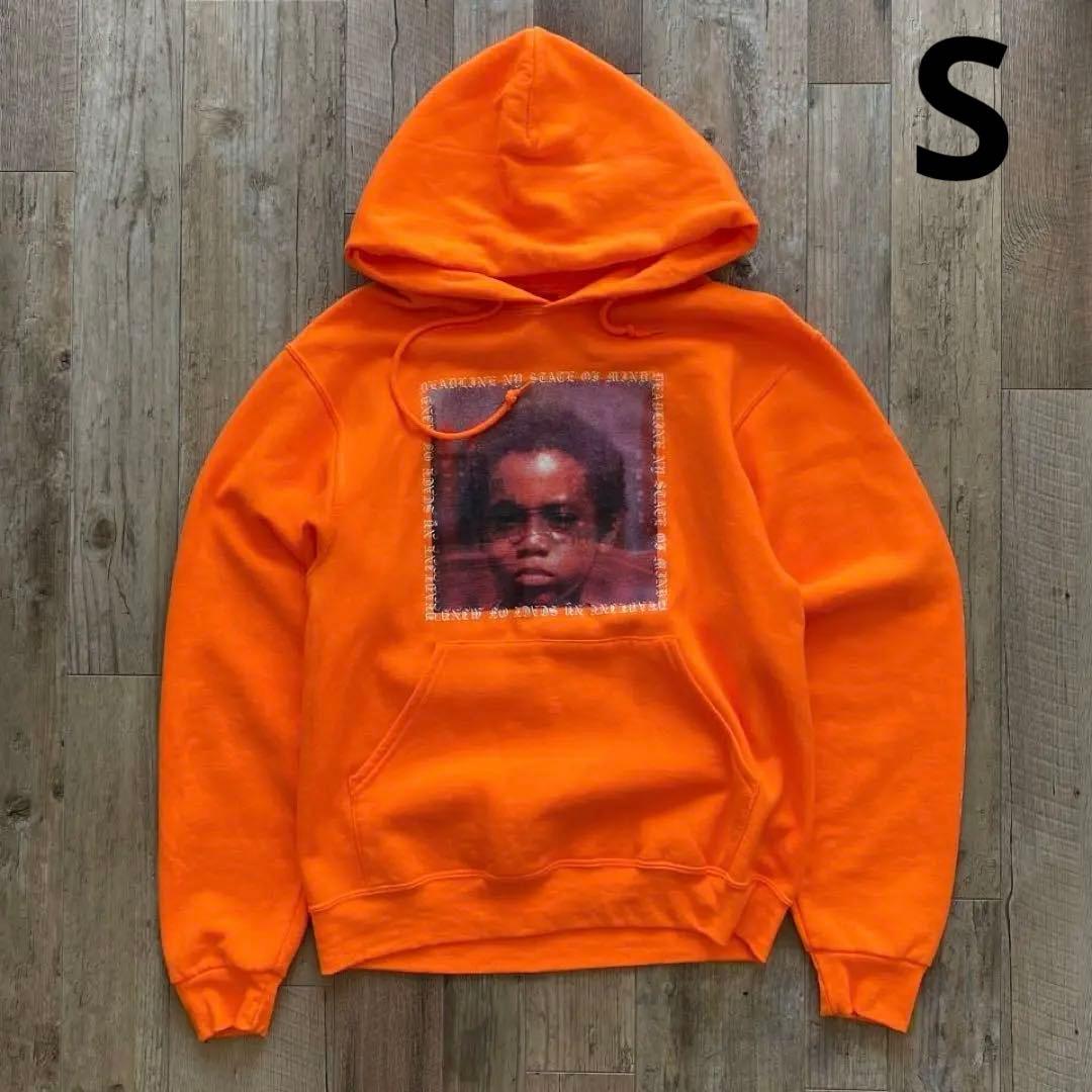 NAS ナズ ネオンオレンジ パーカー フーディー Illmatic 蛍光