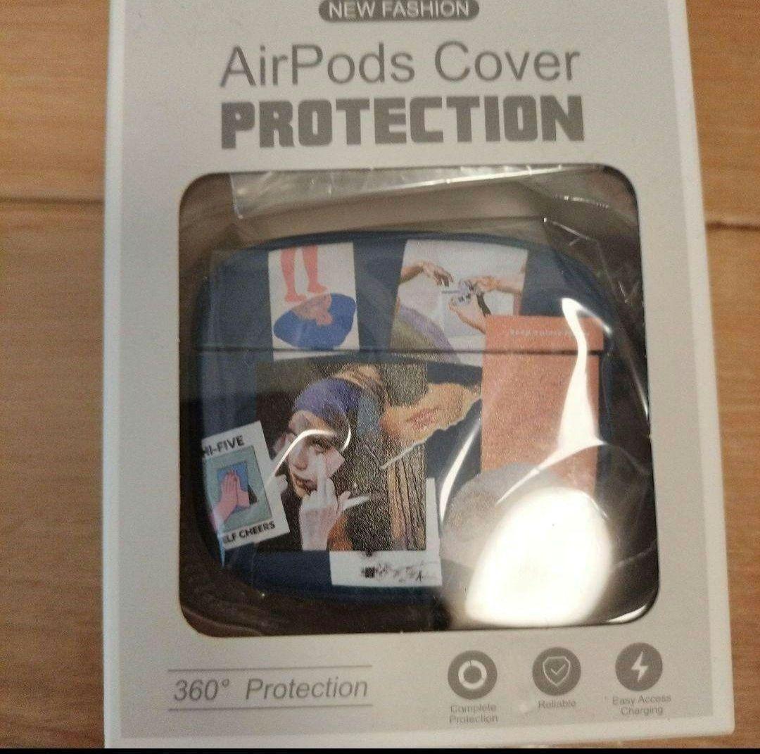 Airpotsケースイヤホンケースエアポッツケース青おもしろ