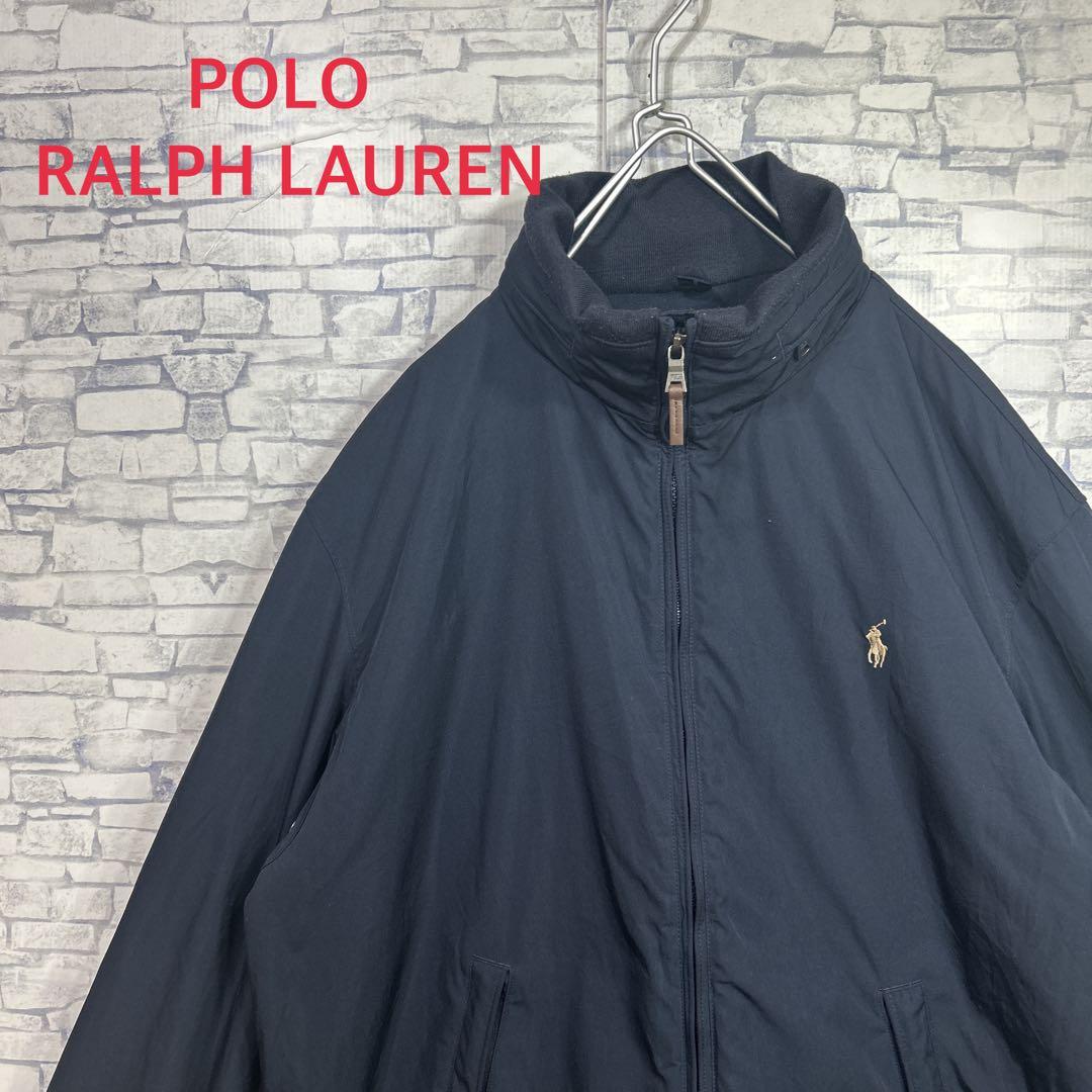 ポロラルフローレンポニー刺繍ロゴブルゾンジャケットフード付きXL 古着