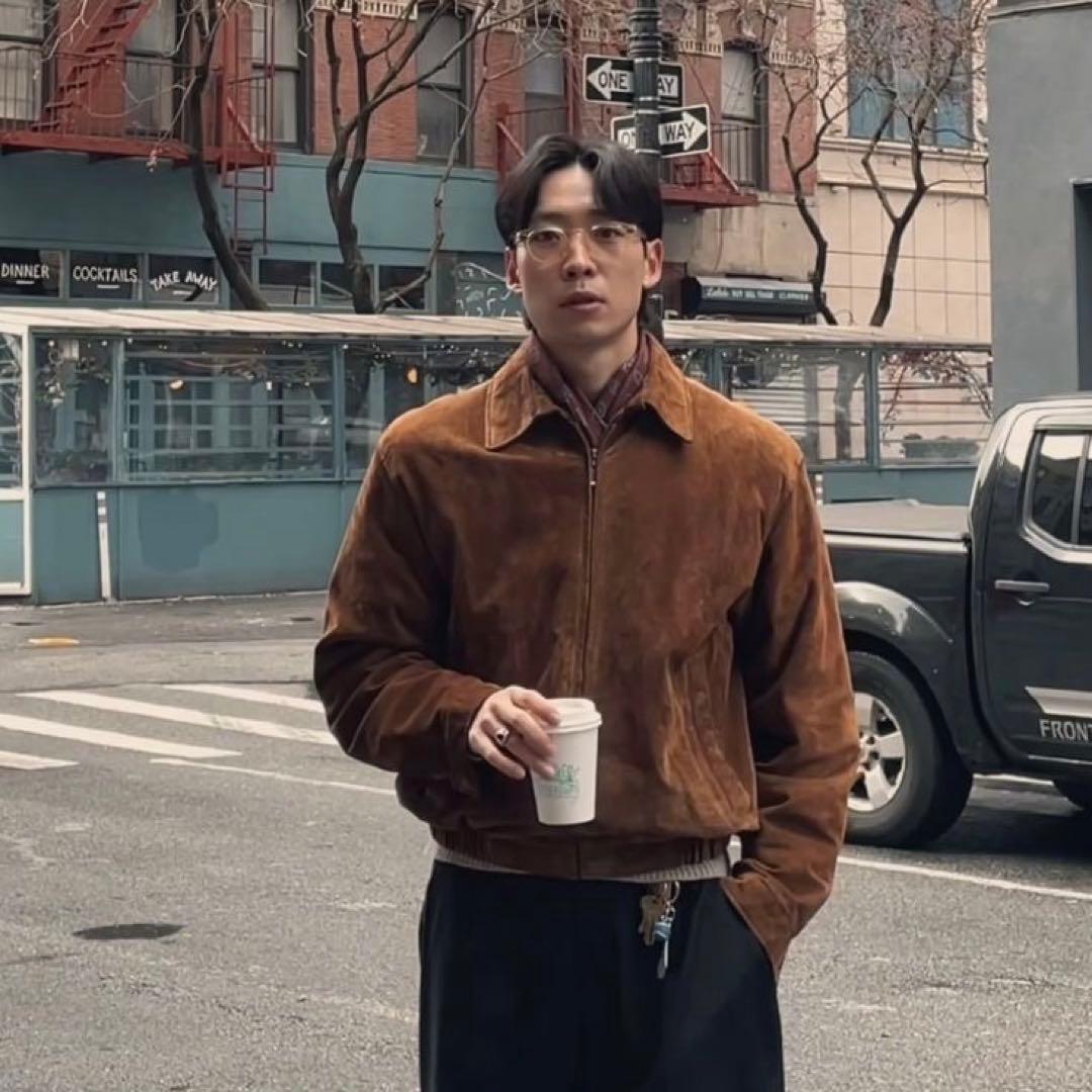 【Vintage】90s khaki stadium Bomber jacket