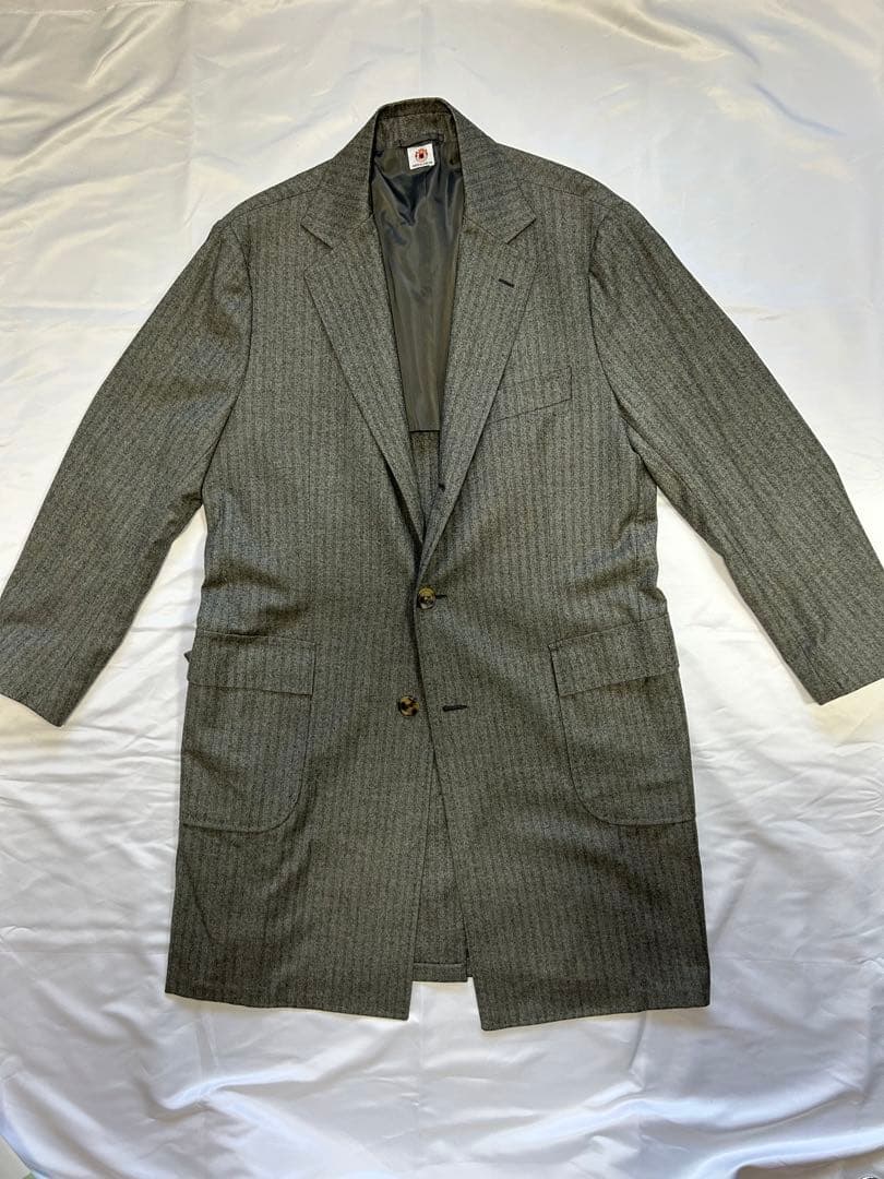 【 未使用品 】LUIGI BORRELL ウールカシミヤ チェスターコート52