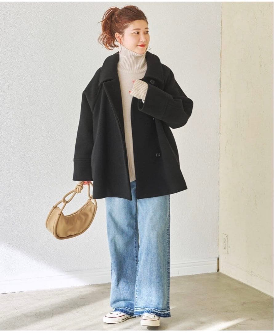 美品Spick and Span モッサステンカラーショートコート