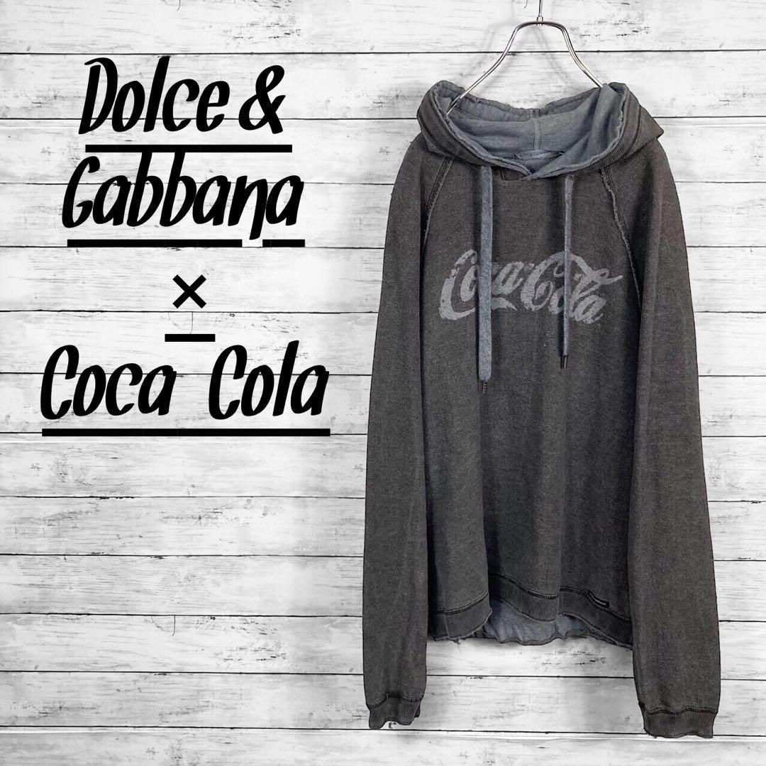 ドルガバ×コカコーラ コラボ 加工プルオーバーパーカー フーディー 44サイズ