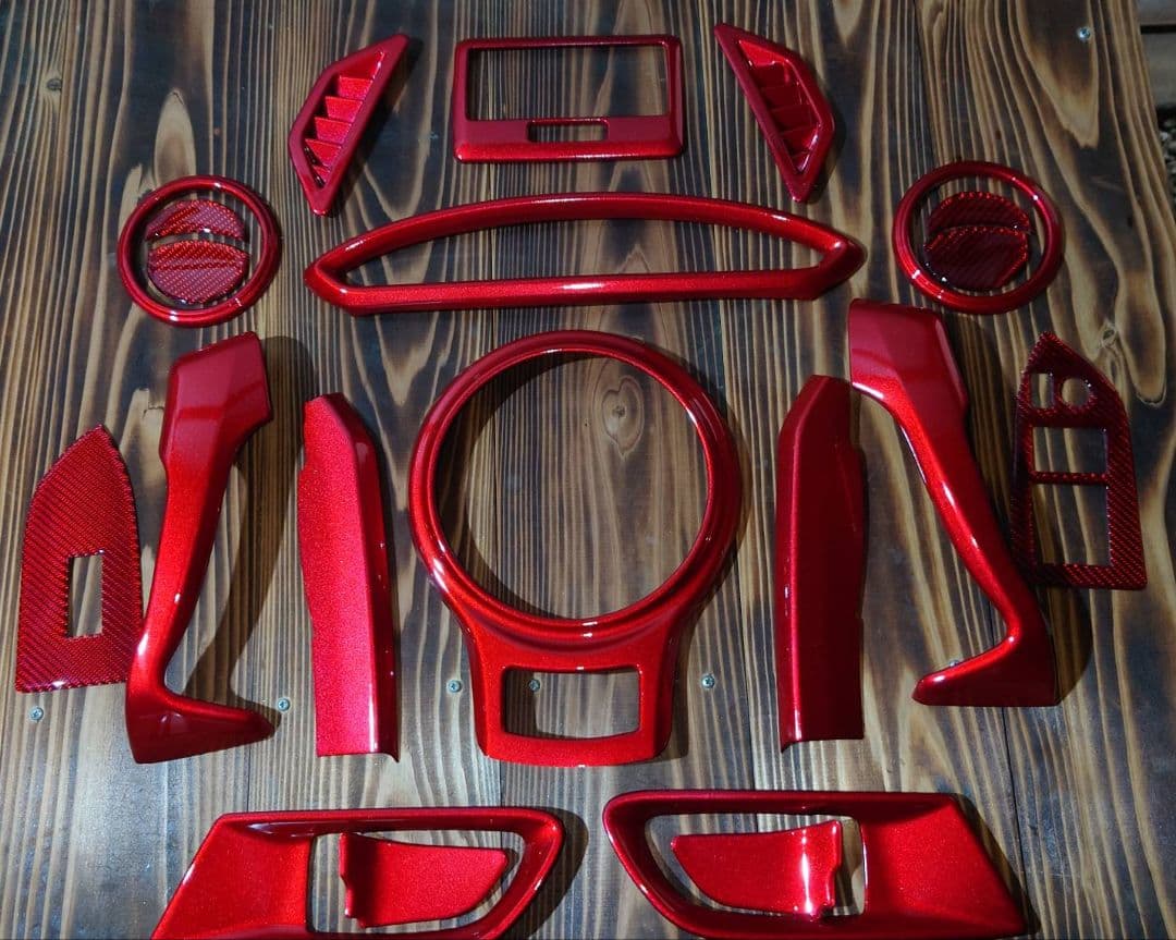 トヨタ86 BRZ zn6 zc6 キャンディレッド室内パネルカバーフルセット