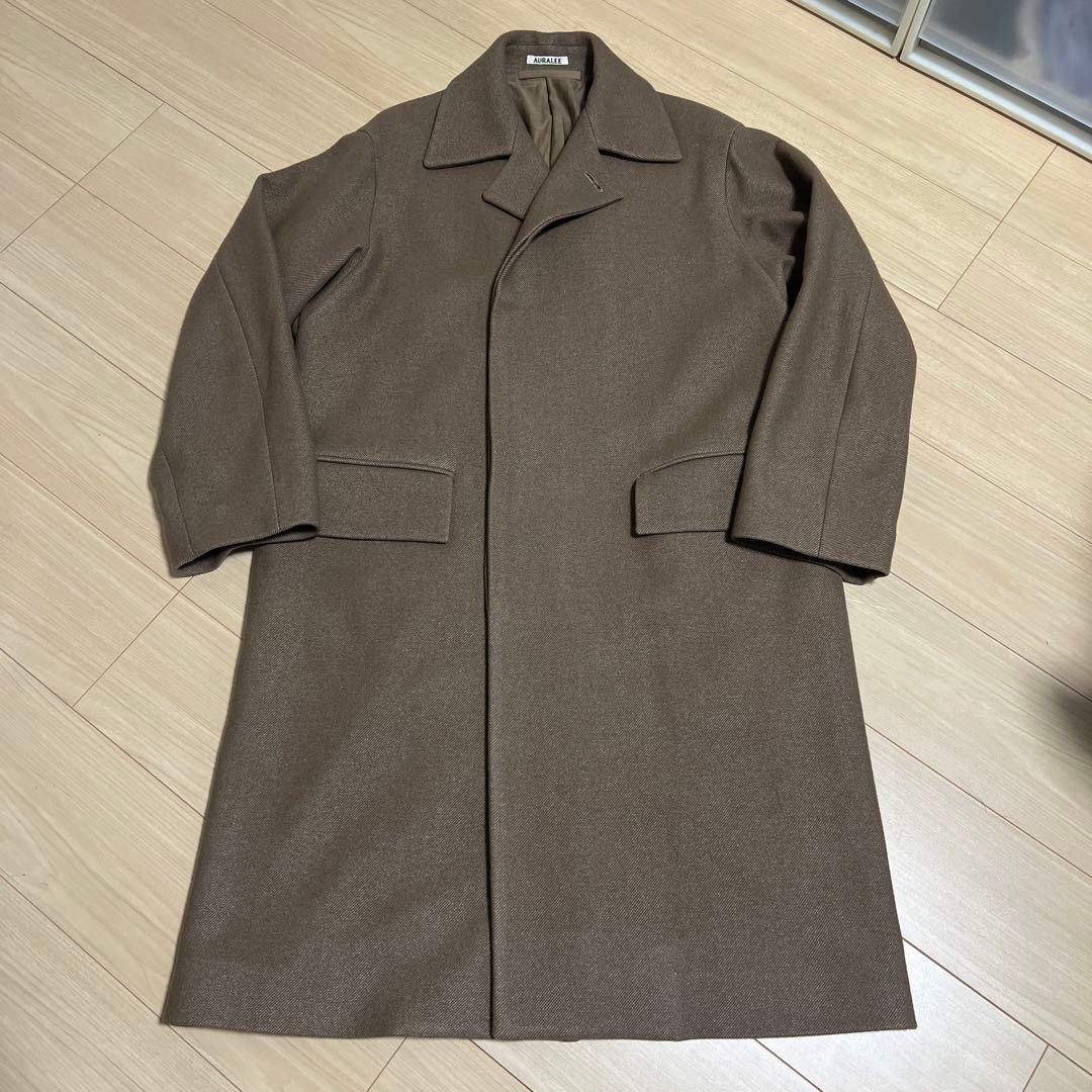 【オーラリー】  ダブルフェイスコート(ブラウン)サイズ3