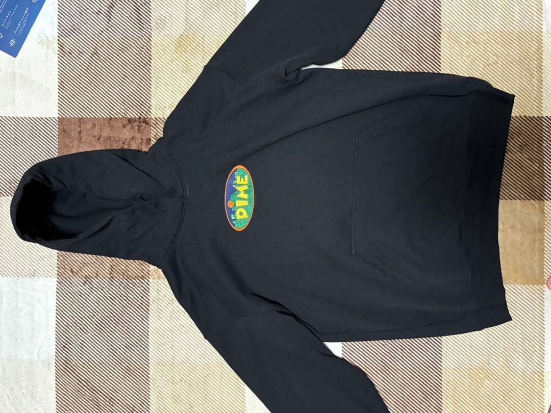 Dime パーカー XL 黒 カラフルロゴ