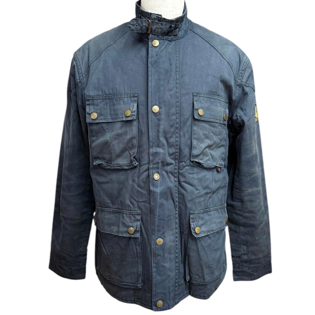 ベルスタッフ ジャケット コットン ネイビー トライアルマスター
